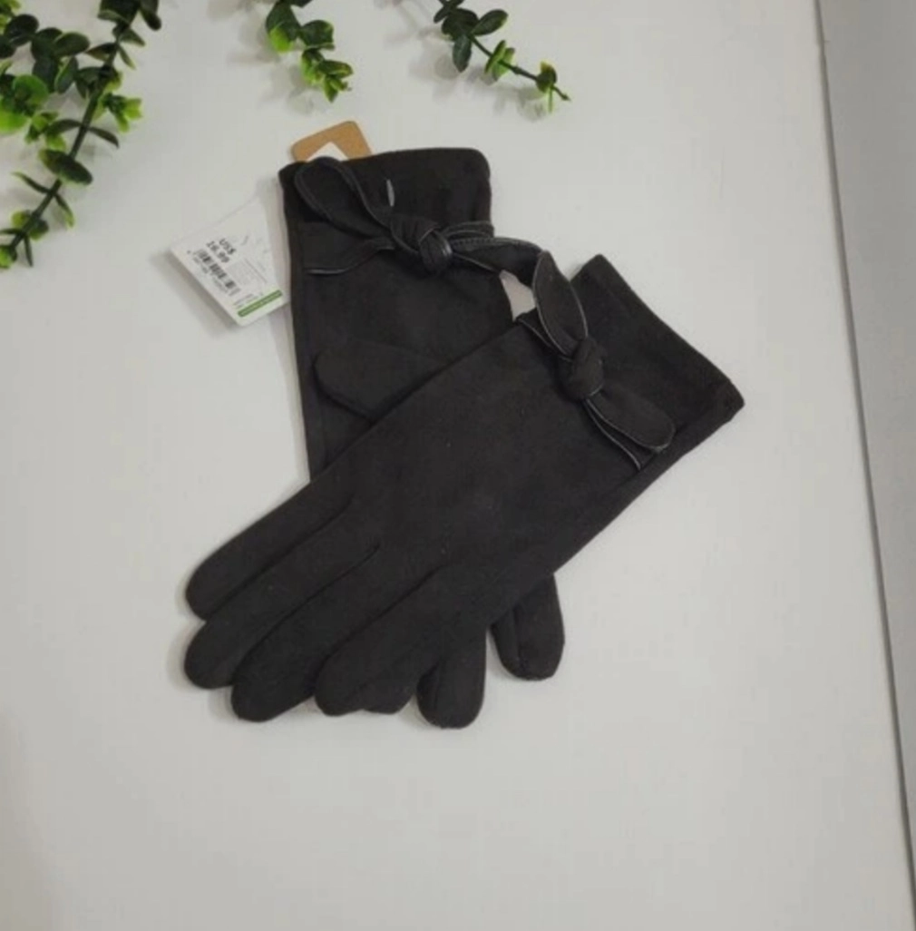 خرید دستکش مخمل مشکی زنانه وارداتی